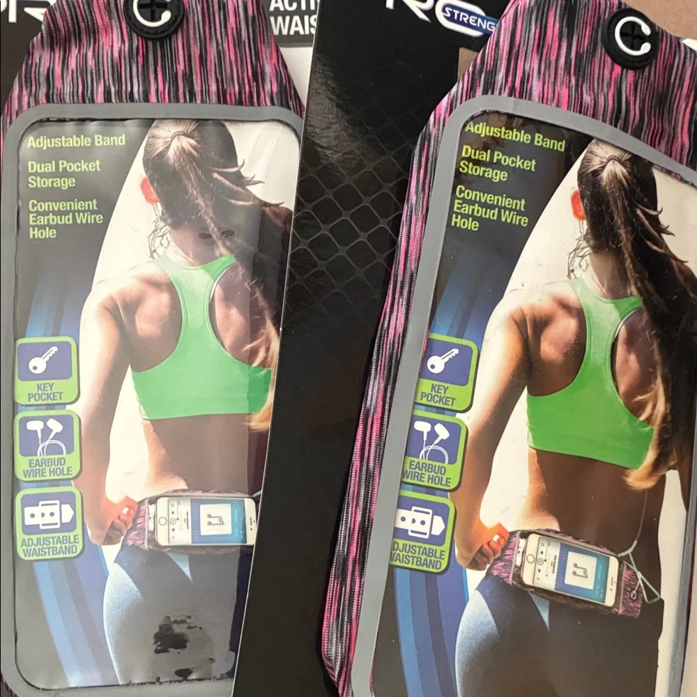 2 pack Pink Adjustable Waistband for Cell Phones